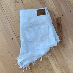 American Eagle White Jean Shorts